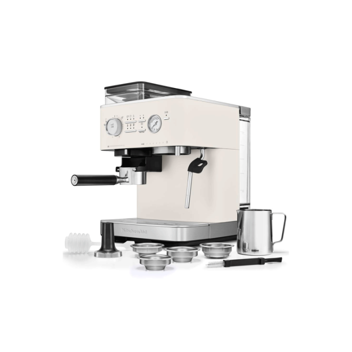 KitchenAid Semiautomatisk Espressomaskin Inkl. Kvarn Porslinsvit