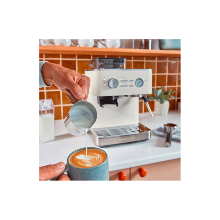 KitchenAid Semiautomatisk Espressomaskin Inkl. Kvarn Porslinsvit