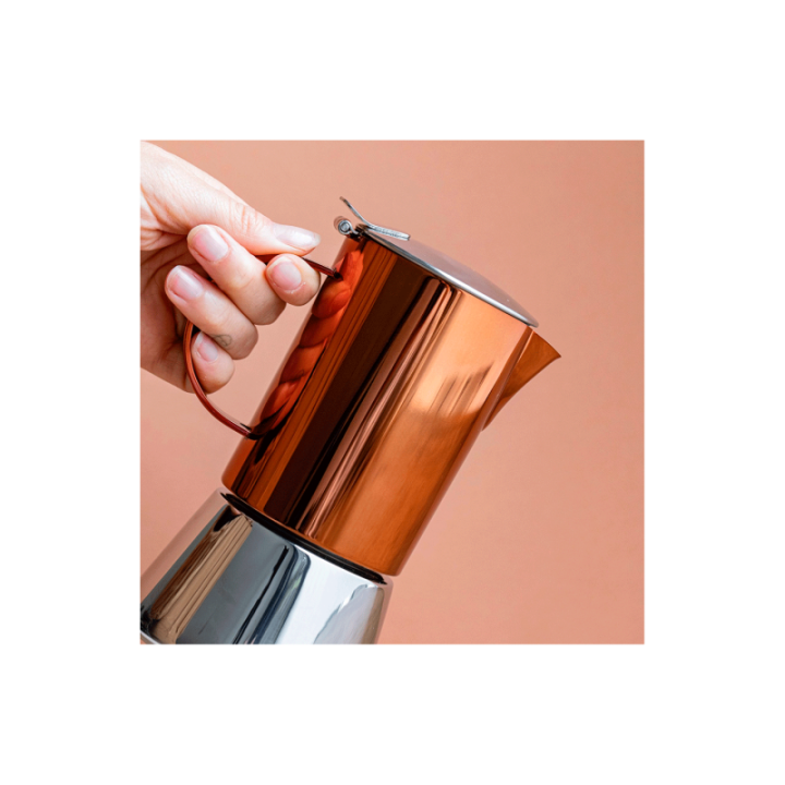 La Cafetière 4-koppars espressokanna koppar