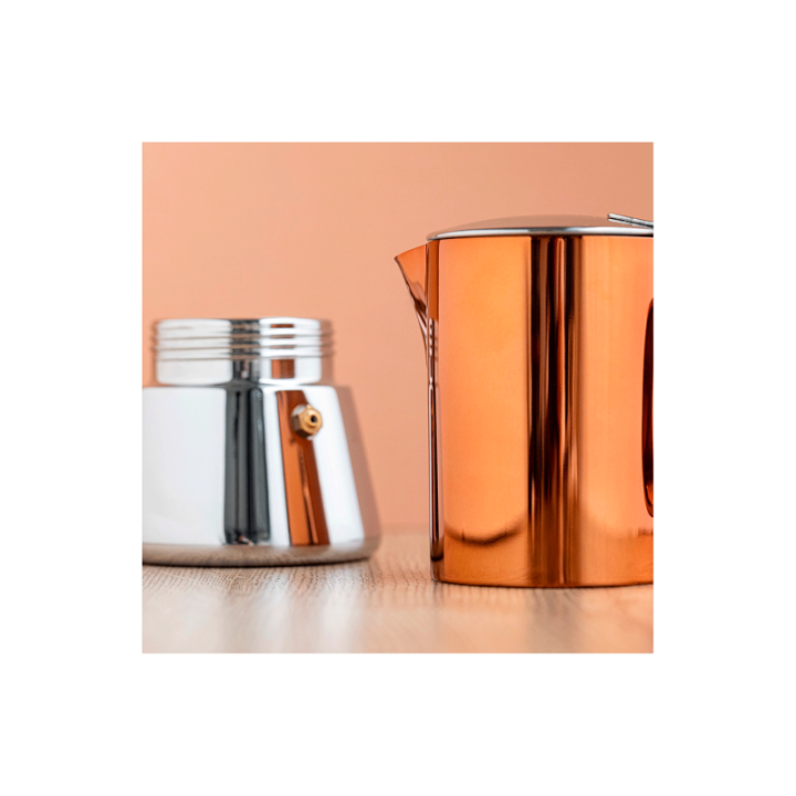 La Cafetière 4-koppars espressokanna koppar