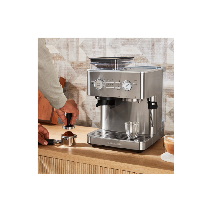 KitchenAid Semiautomatisk espressomaskin inkl. kvarn rostfritt stål