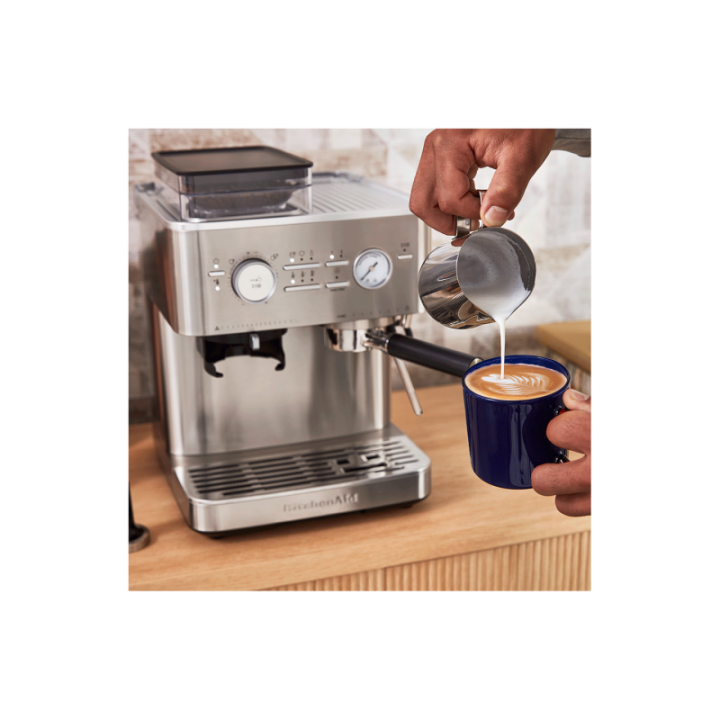 KitchenAid Semiautomatisk espressomaskin inkl. kvarn rostfritt stål