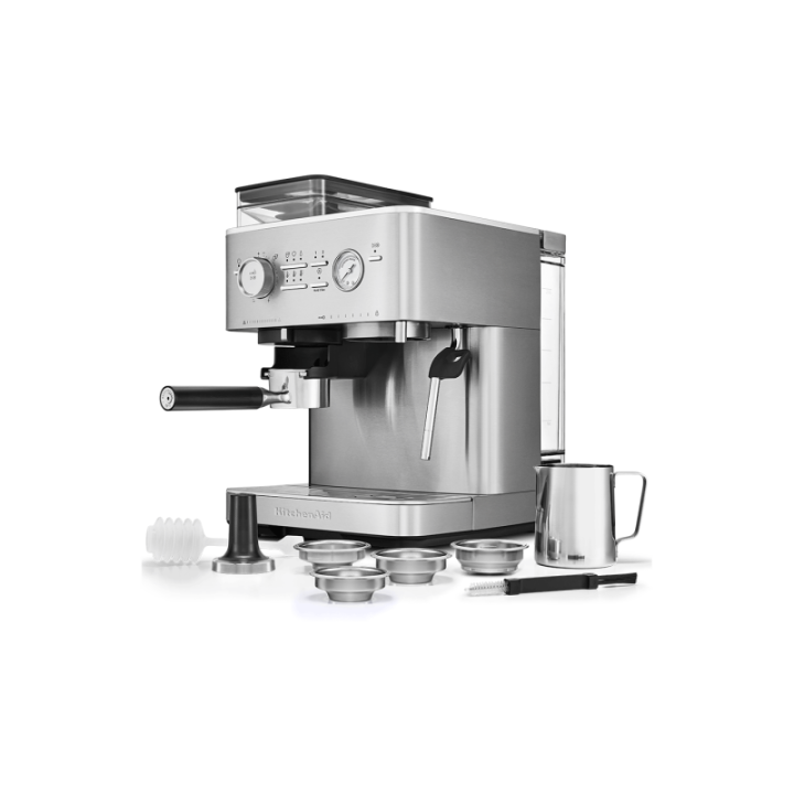 KitchenAid Semiautomatisk espressomaskin inkl. kvarn rostfritt stål