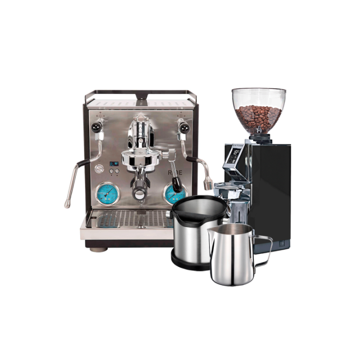 Profitec RIDE Inkl. Eureka Mignon Libra 65 Kvarn, Knockbox & Mjölkkanna