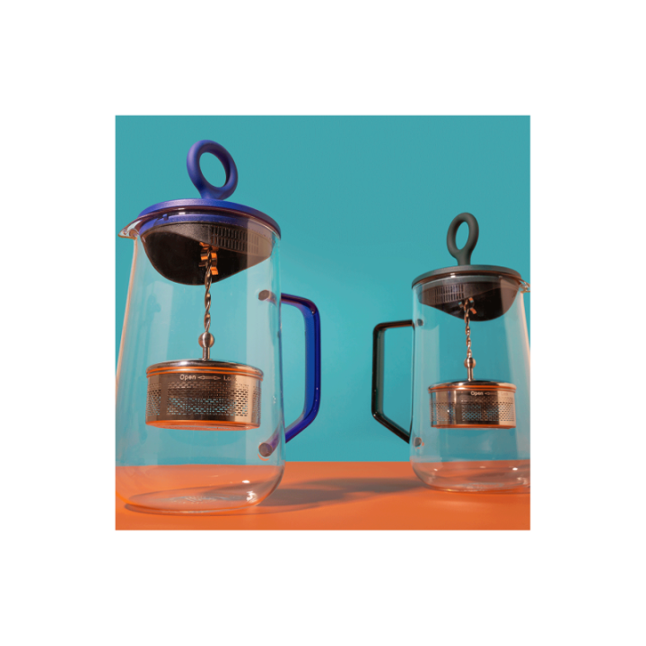 La Cafetière Gyro Spinfuser 1,25 L Tebryggare Blå/Glas