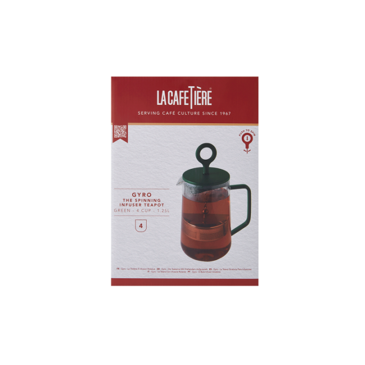 La Cafetière Gyro Spinfuser 1,25 L Tebryggare Grön/Glas