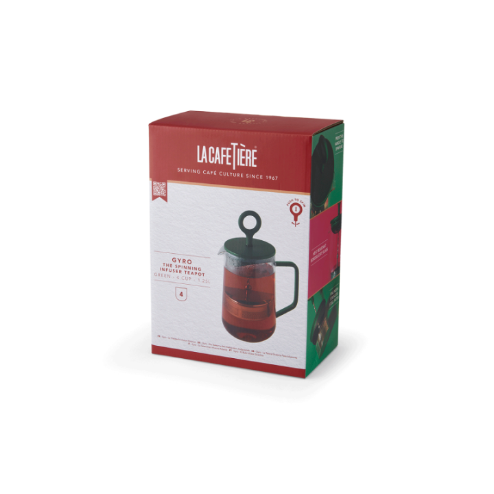 La Cafetière Gyro Spinfuser 1,25 L Tebryggare Grön/Glas