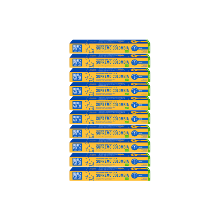 Black Coffee Roasters Supremo Colombia Kaffekapslar Eko 10 x 10 st
