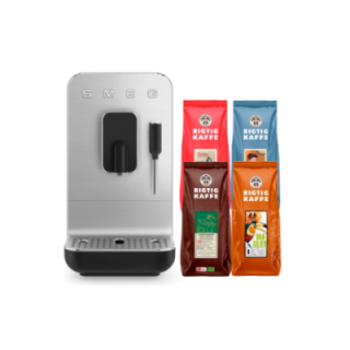 Smeg BCC12BLMEU Svart inkl. 1,8kg Rigtig Kaffe Mixpaket Kaffebönor