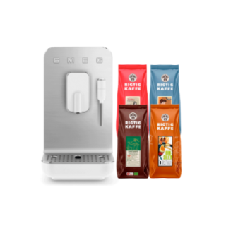 Smeg BCC12WHMEU Vit inkl. 1,8kg Rigtig Kaffe Mixpaket Kaffebönor