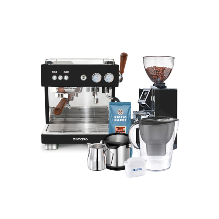 Ascaso Baby T Plus Inkl. Eureka Libra 65 kvarn, Baristautrustning, Filterkanna & Kaffe