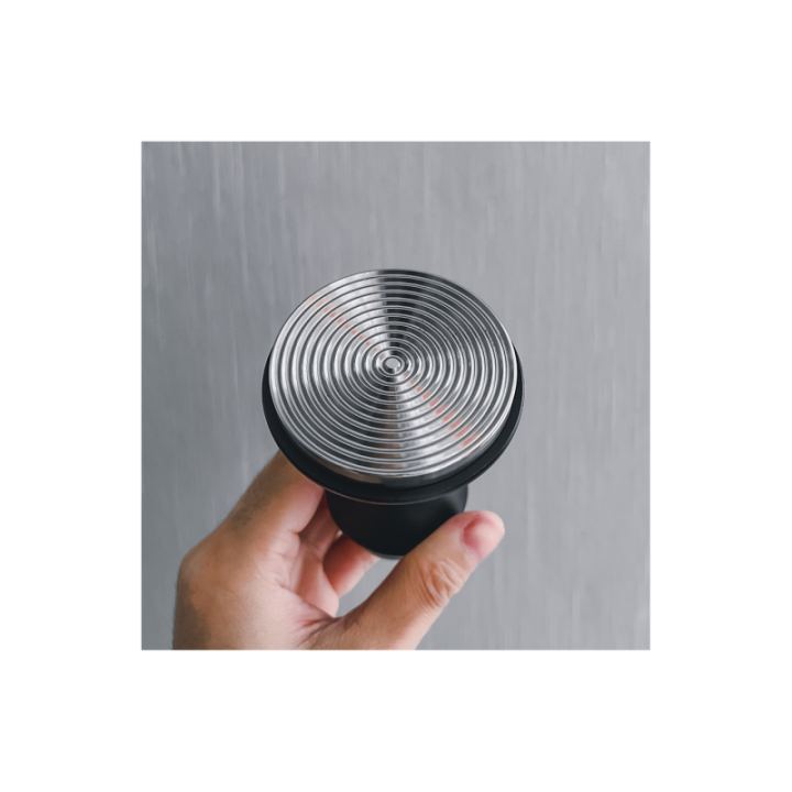 Normcore V4 Tamper med Fjäder & Rillor 53,3 mm Svart