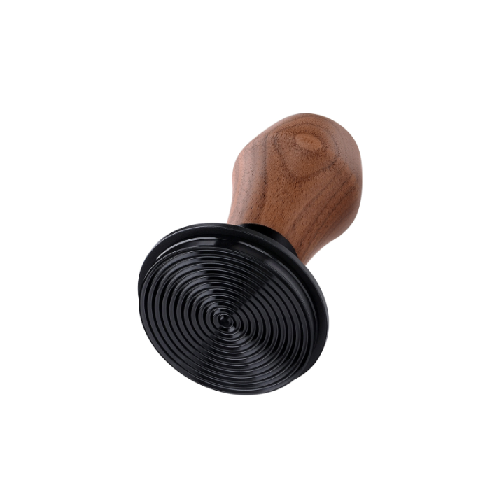 Normcore V4 Tamper med Fjäder, Rillor & Titanbeläggning 58 mm Valnöt