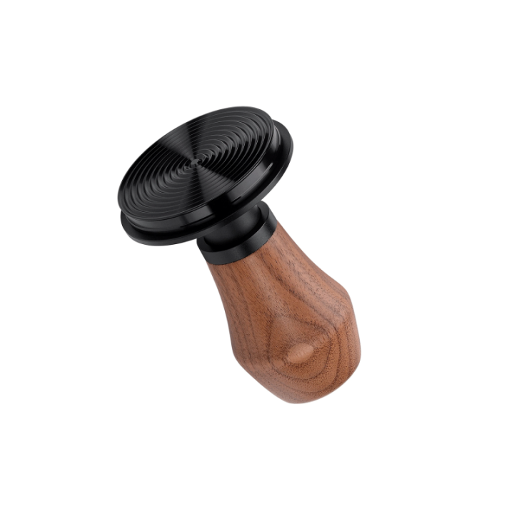 Normcore V4 Tamper med Fjäder, Rillor & Titanbeläggning 58 mm Valnöt