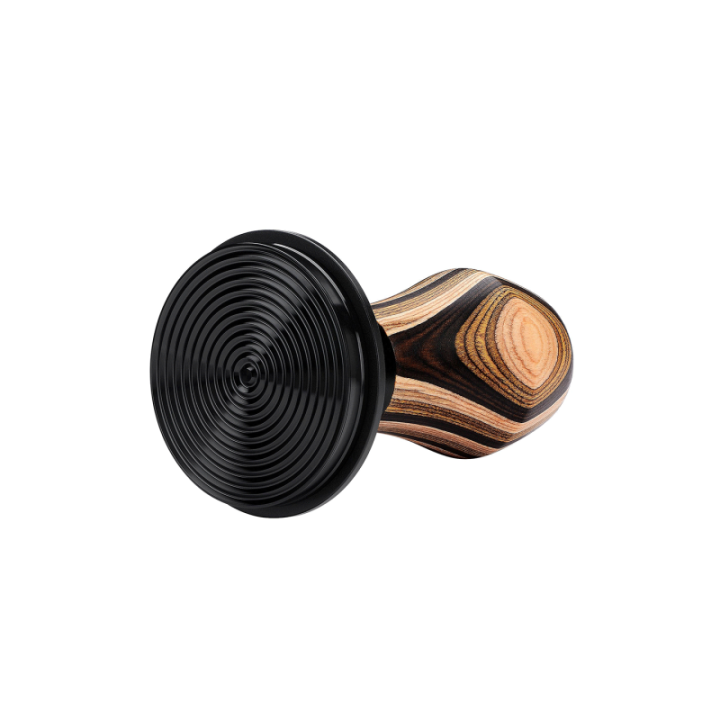 Normcore V4 Tamper med fjäder, räfflor & titanbeläggning 58 mm flerfärgat trä