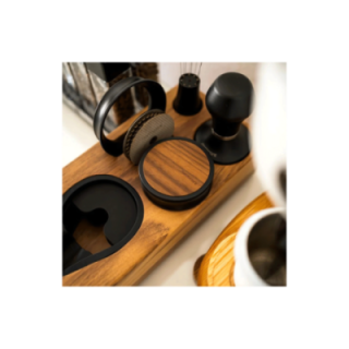 Normcore Coffee Gravity Leveling Tool med titanbeläggning 58 mm Valnöt