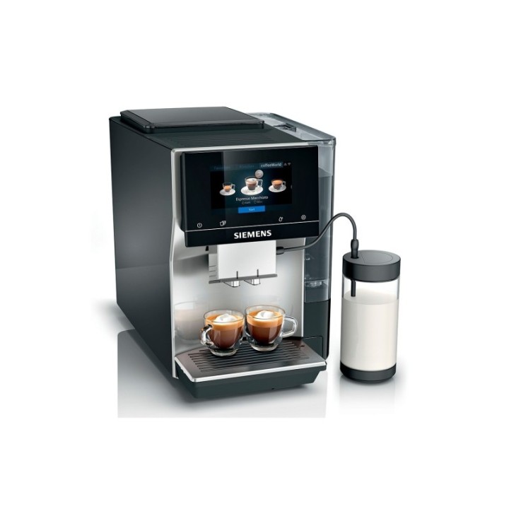 Siemens TP715R07 EQ700 Inox Silver Metallic Espressomaskin Inkl. Mjölkbehållare Glas 0,7 L