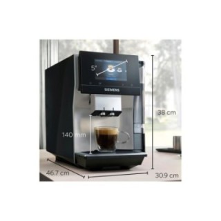 Siemens TP715R07 EQ700 Inox Silver Metallic Espressomaskin Inkl. Mjölkbehållare Glas 0,7 L