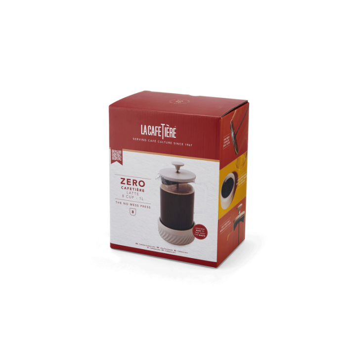 La Cafetière Zero 8 Kop. Stempelkanna Latte