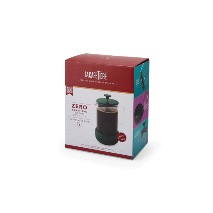 La Cafetière Zero 8 koppar presskanna grön