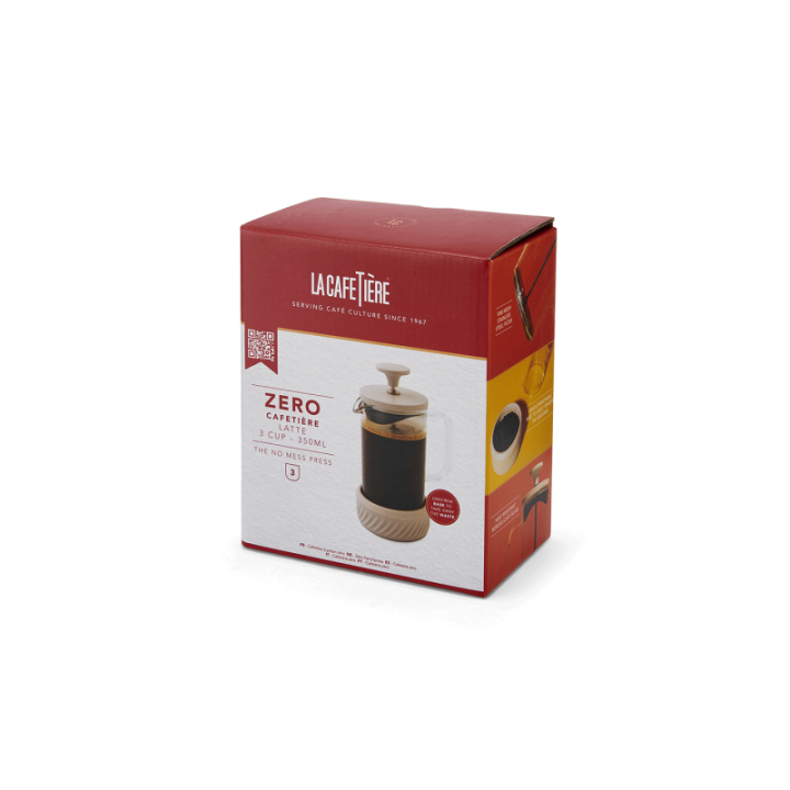 La Cafetière Zero 3 koppar stempelkanna Latte