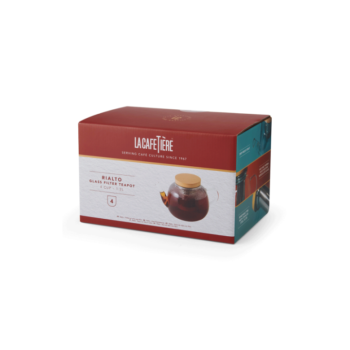 La Cafetière Rialto 4 koppar tebryggare glas