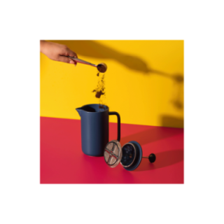 La Cafetière Arezzo 8 koppar stempelkanna navyblå