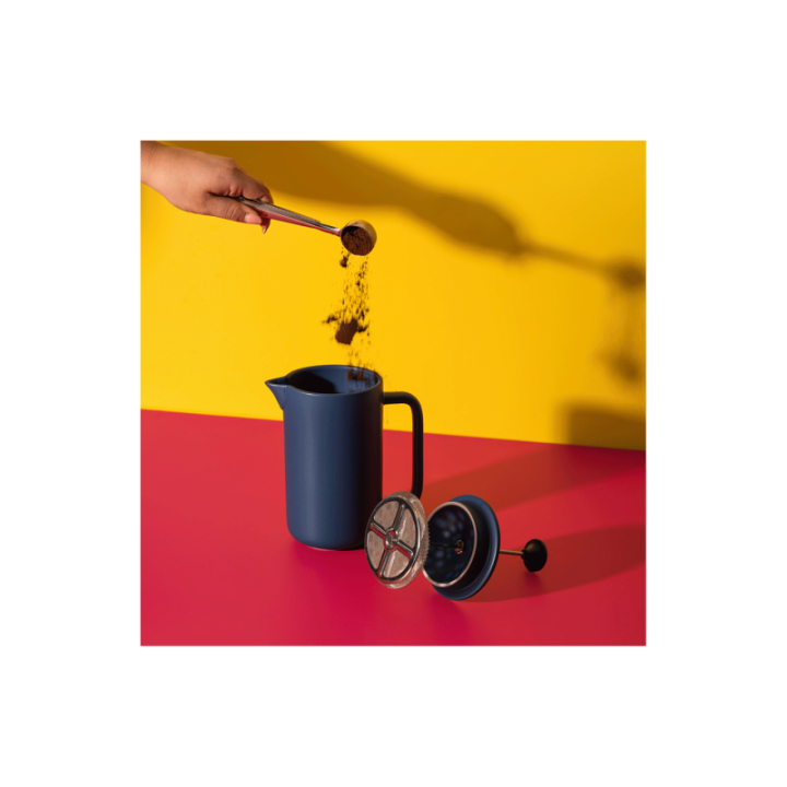 La Cafetière Arezzo 8 koppar stempelkanna navyblå