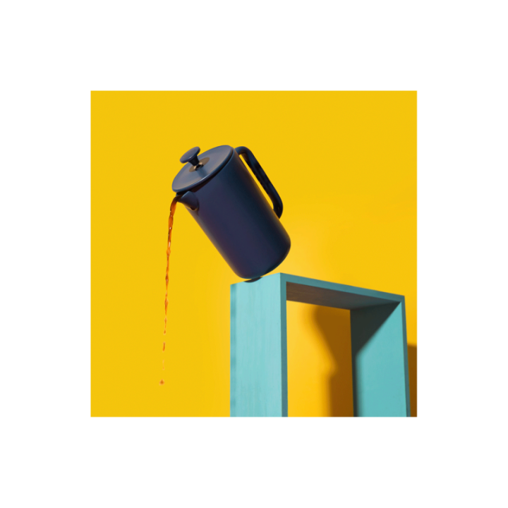 La Cafetière Arezzo 8 koppar stempelkanna navyblå