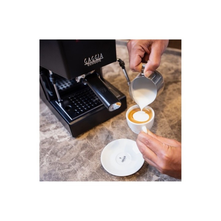 Gaggia Classic E24 Svart Espressomaskin Inkl. Gaggia MDF 55 Chrome Espressokvarn