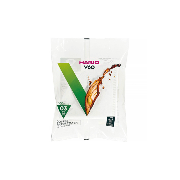 Hario Pappersfilter 3 kop. 100 st
