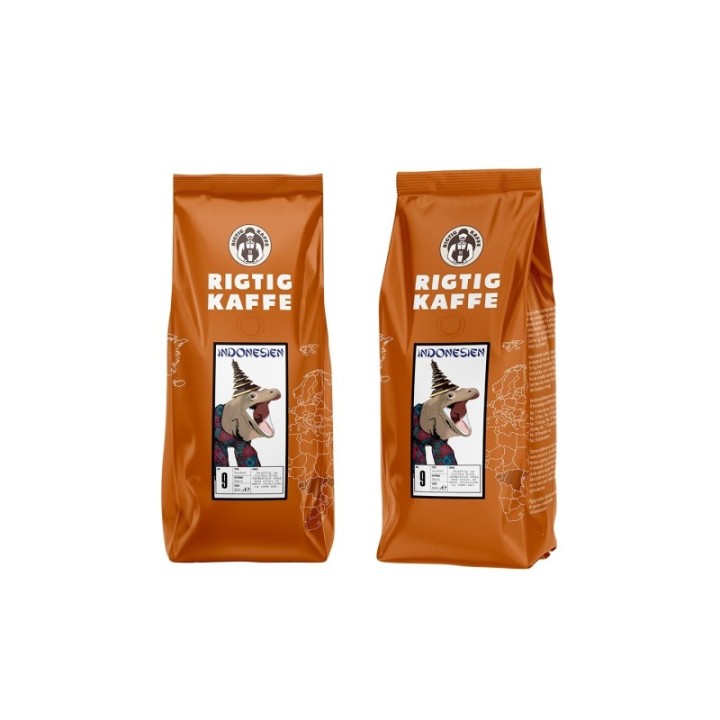 Rigtig Kaffe Indonesien Nr. 9 - 400 g Hela kaffebönor