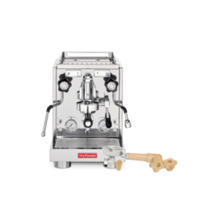 La Pavoni New Botticelli Evolution LPSBVS03EU Espressomaskine Inkl. Portafilter Double Spout & Greb Egetræ