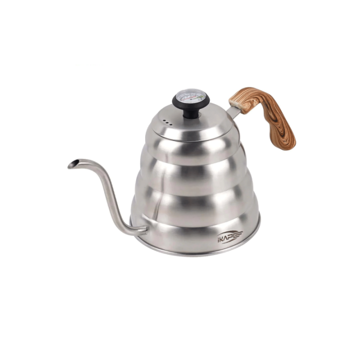 IKAPE Pour Over Kedel med Termometer 1,2 L Stål