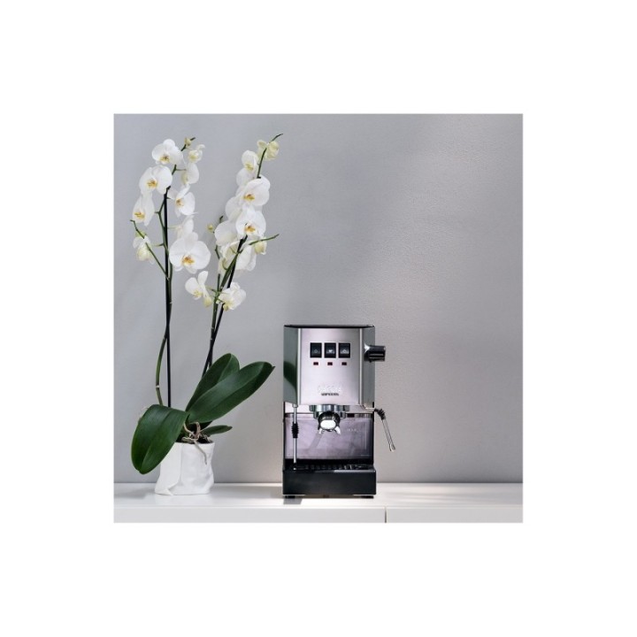 Gaggia Classic E24 Stål Espressomaskine Inkl. Eureka Mignon Zero 55s Mat Sort Espressokværn