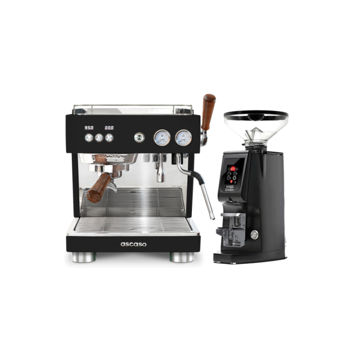 Ascaso Baby T Plus Sort Espressomaskine Inkl. Eureka Atom W 65 Casa Mat Sort Espressokværn