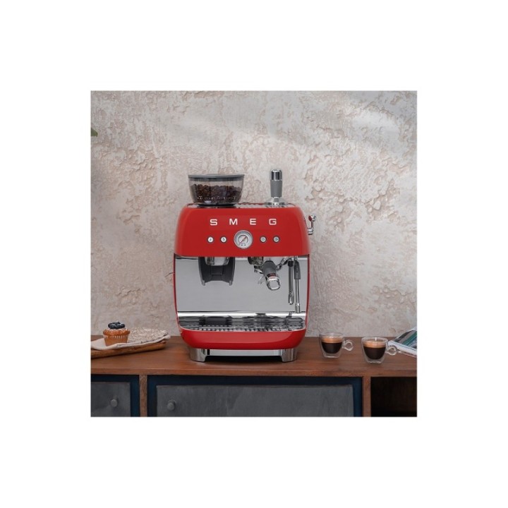 Smeg EGF03RDEU Manuel espressomaskine Inkl. Kværn Rød & Rigtig Kaffe Bestseller Mixpakke 3kg Hele kaffebønner