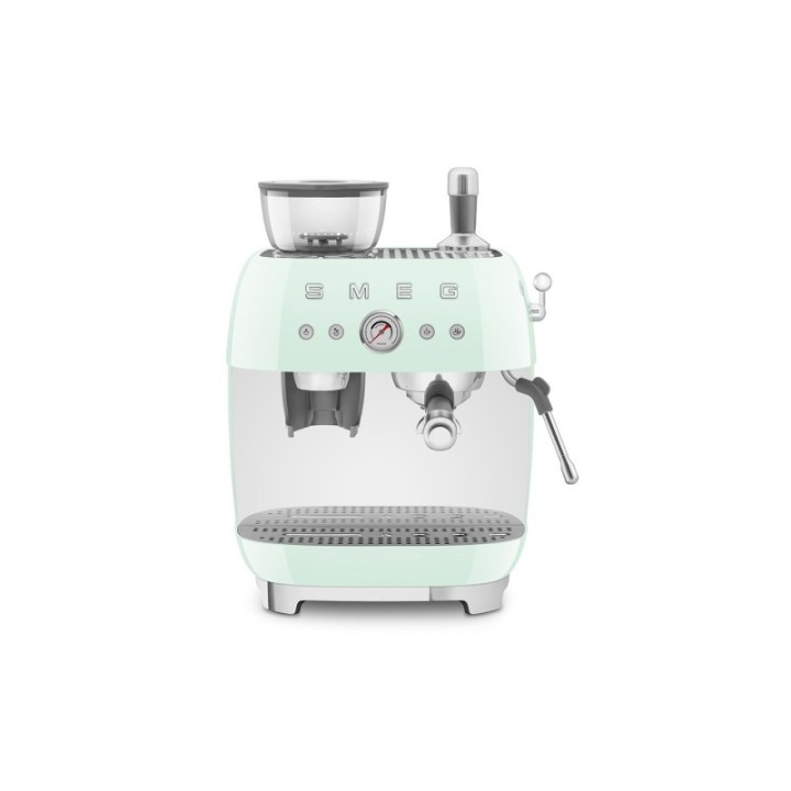 Smeg EGF03PGEU Manuel espressomaskine Inkl. Kværn Pastelgrøn & Rigtig Kaffe Bestseller Mixpakke 3kg Hele kaffebønner