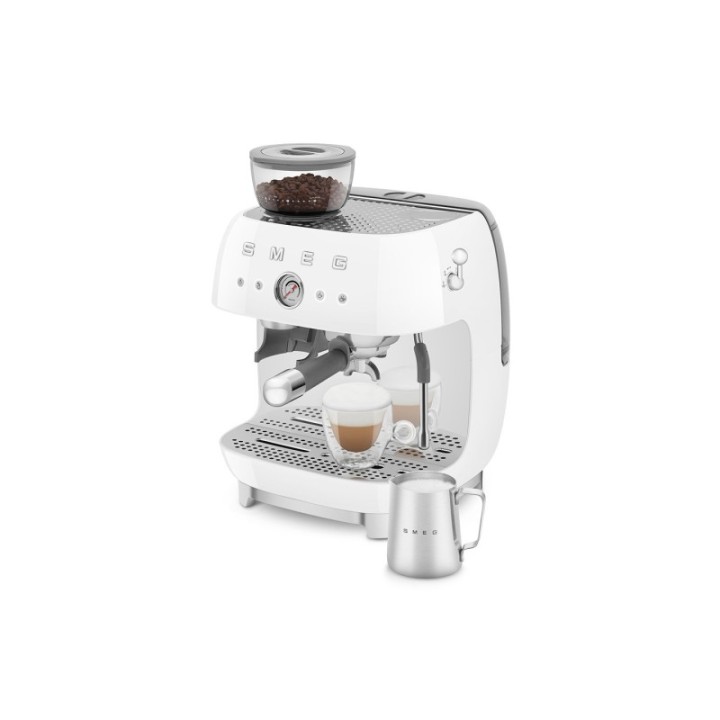 Smeg EGF03WHEU Manuel espressomaskine Inkl. Kværn Hvid & Rigtig Kaffe Bestseller Mixpakke 3kg Hele kaffebønner