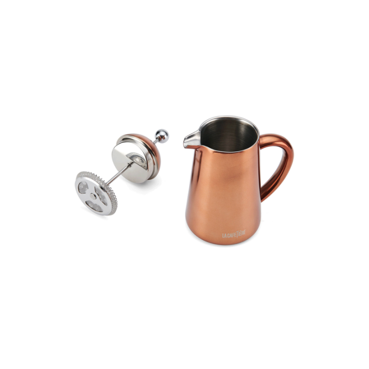 La Cafetière Havana 3 Kop. Stempelkande Kobber Inkl. La Cafetière Krus 30 cl 2 Stk Kobber