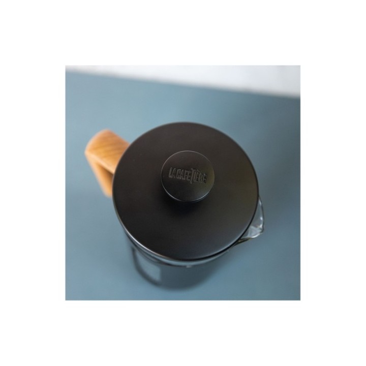 La Cafetière Pisa 8 Kop. Stempelkande Sort Inkl. House of Barista Elektrisk Kaffemølle & Rigtig Kaffe 400g Hele kaffebønner