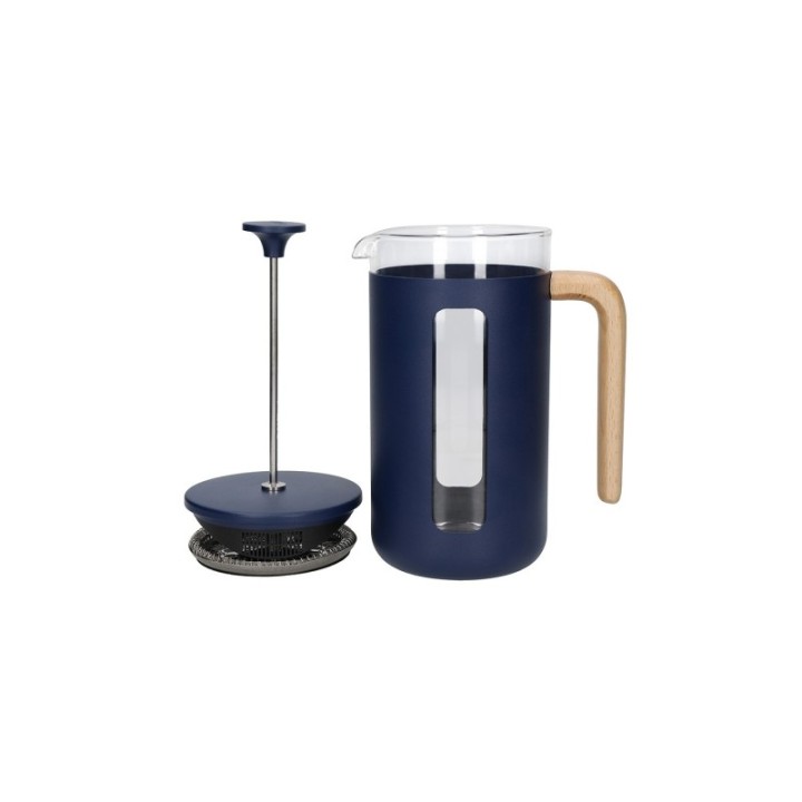 La Cafetière Pisa 8 Kop. Stempelkande Navy Inkl. House of Barista Elektrisk Kaffemølle & 400g Rigtig Kaffe