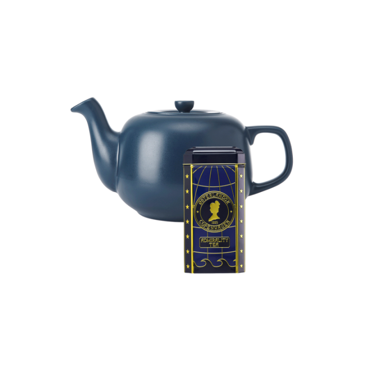 La Cafetière 1,2 L Tebrygger Navy Inkl. Østerlandsk Thehus Admirality Te Pyramidetebreve 75 stk