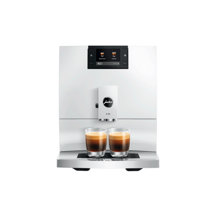 Jura C9 (EA) Piano White Espressomaskine Inkl. Startpakke DK sprog
