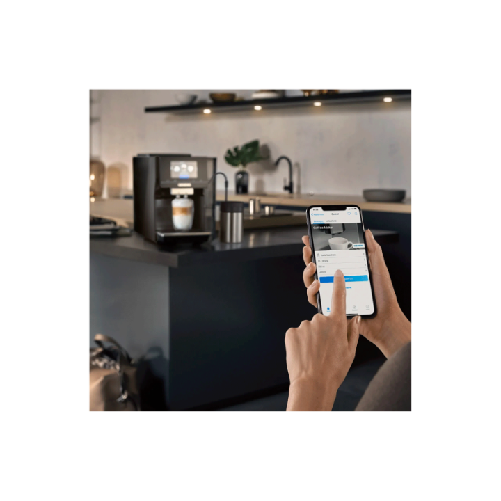 Siemens TP713R19 EQ700 Classic Piano Sort Espressomaskine Inkl. Mælkebeholder Glas & Rigtig Kaffe Mixpakke 3kg Hele kaffebønner