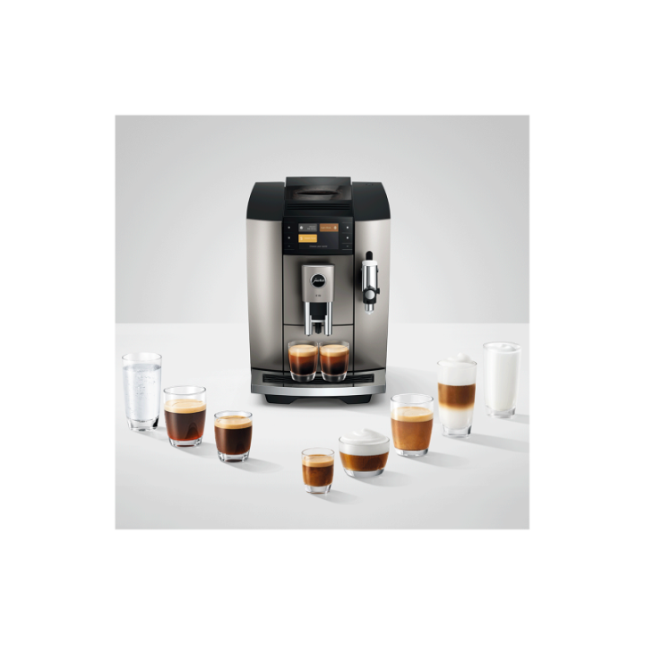 Jura E8 (ED) Midnight Silver Espressomaskine Inkl. Startpakke (DK sprog)