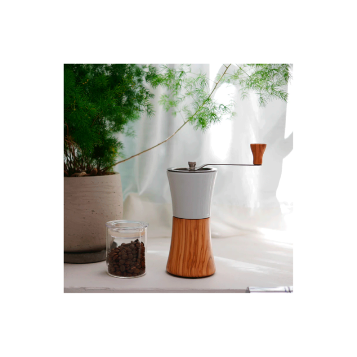 Hario V60 Manuel Kaffemølle Oliventræ